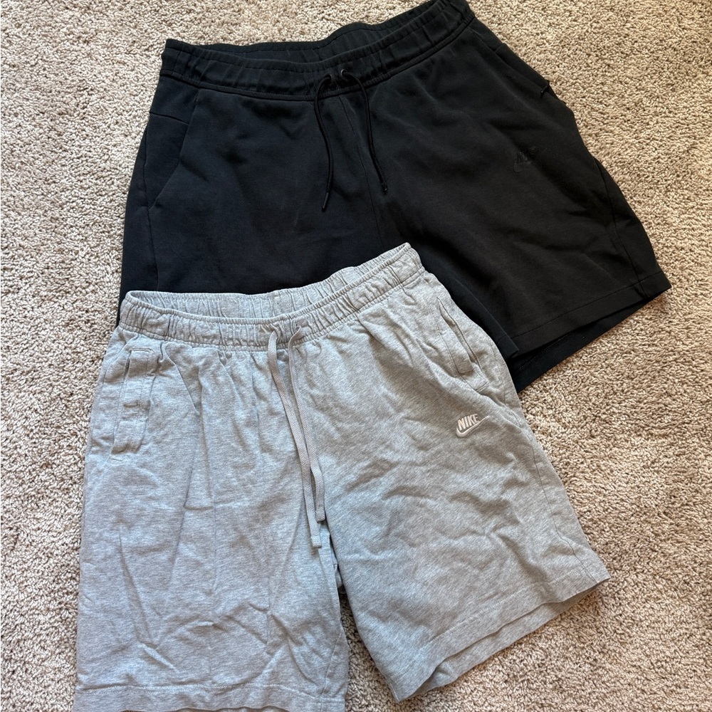 Nike Men's Dual Pack Black and Gray Athletic Shorts